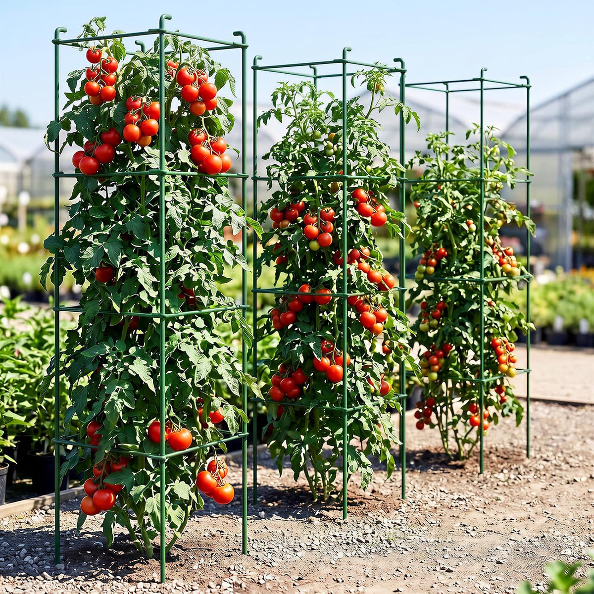 6-Pack 46inch Metal Tomato Cage for Garden Plant Support