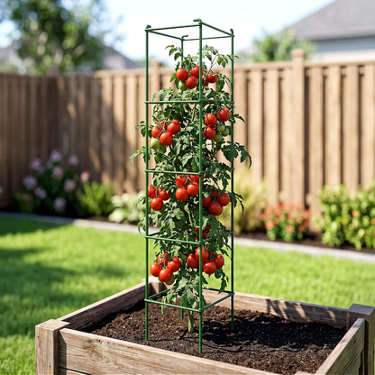 6-Pack 46inch Metal Tomato Cage for Garden Plant Support