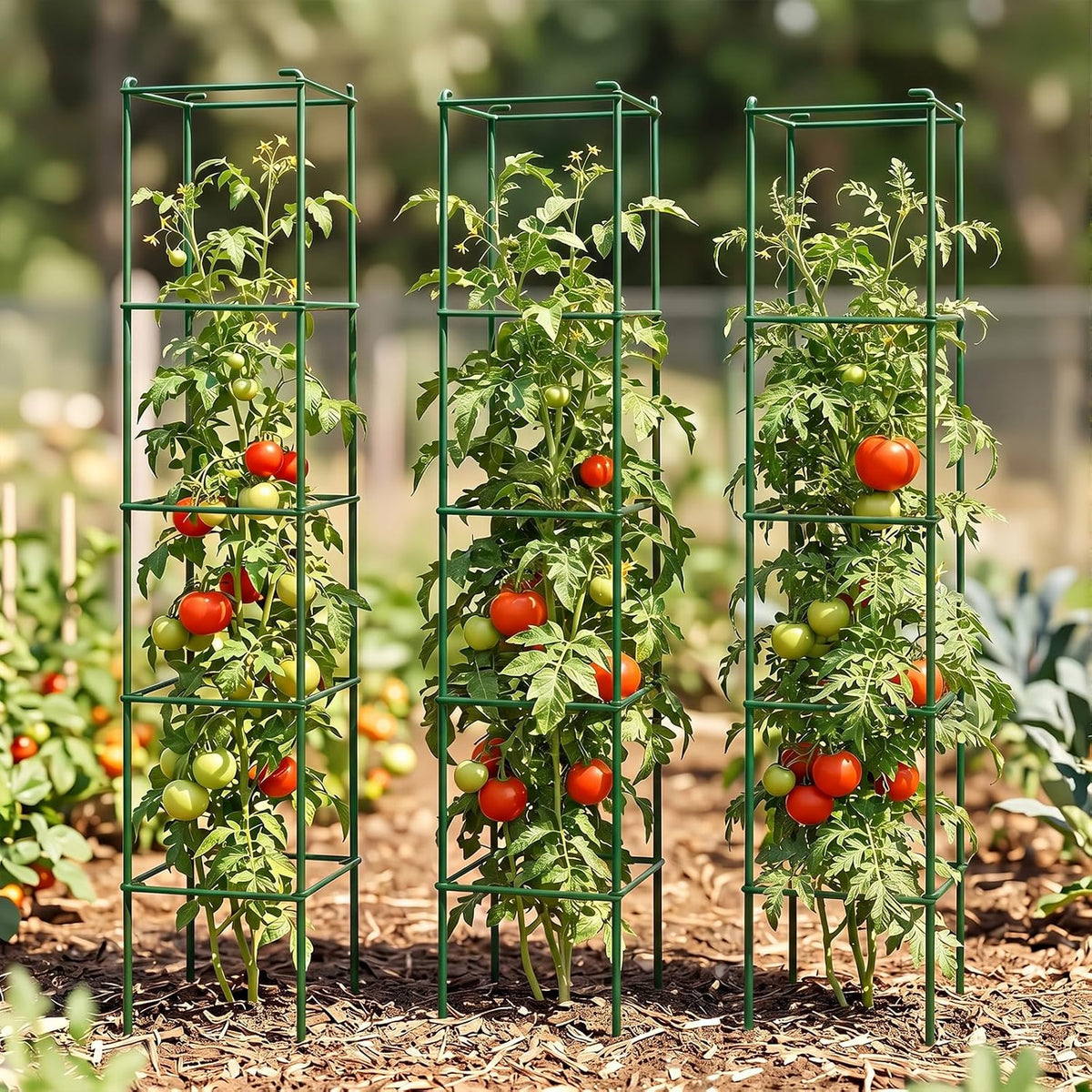 6-Pack 46inch Metal Tomato Cage for Garden Plant Support
