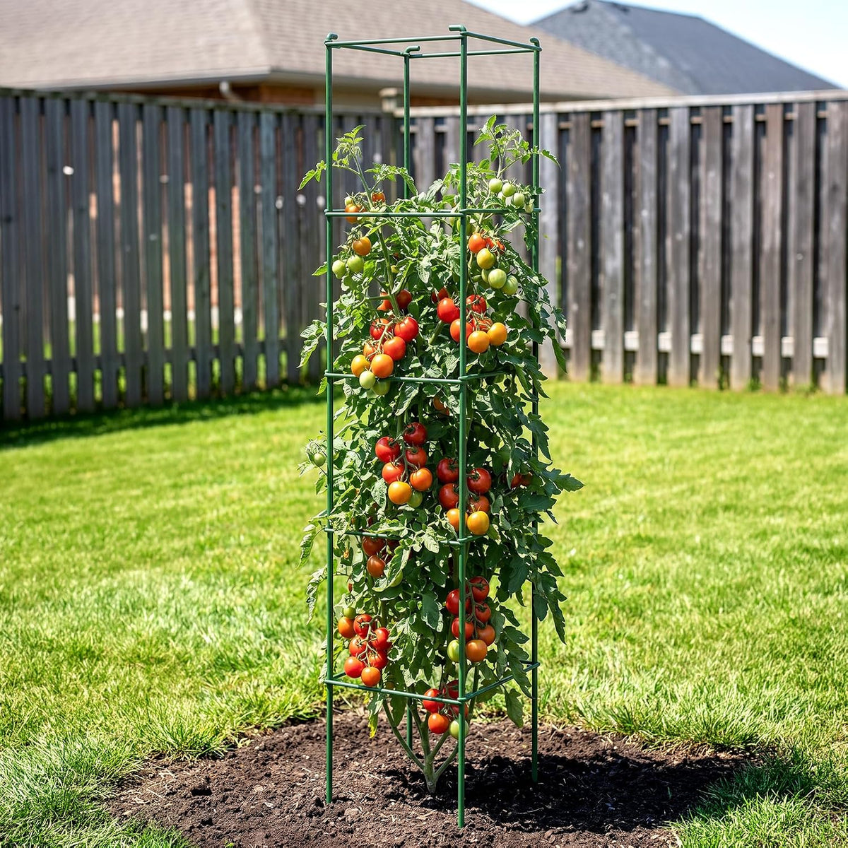 6-Pack 46inch Metal Tomato Cage for Garden Plant Support