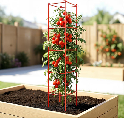 6-Pack 46inch Metal Tomato Cage for Garden Plant Support