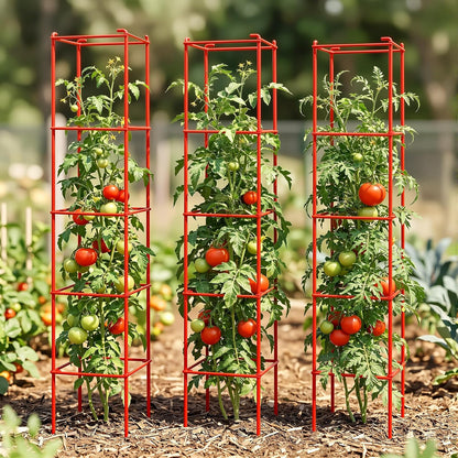 6-Pack 46inch Metal Tomato Cage for Garden Plant Support