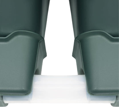 Vertical Wall Planter for Indoor Plant-Walls Mounted Pot with 4 Drainage Tray 16 Pack, 13 inch Dark Green for Decor, Plastic Pots Balcony Planters, Plants Hanging (16, Army Green)