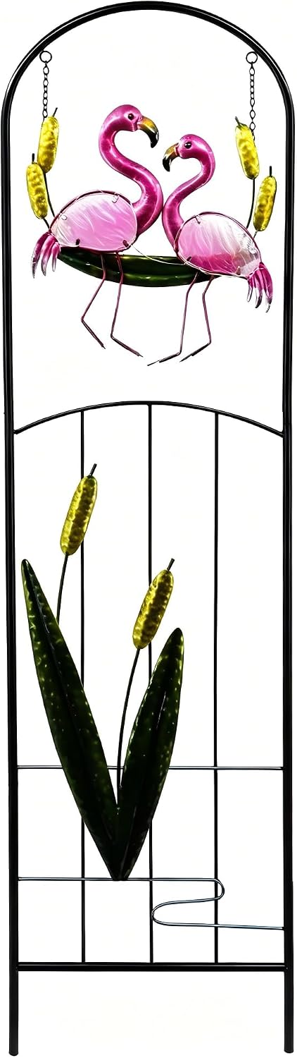Solar Owl Garden Trellis Metal Climbing Plant Stake