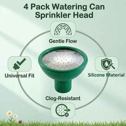 4 Pack Watering Can Head, Watering Can Replacement Head, Universal Garden Watering Can Rose Head Water Sprinkler for Most Garden Watering Cans