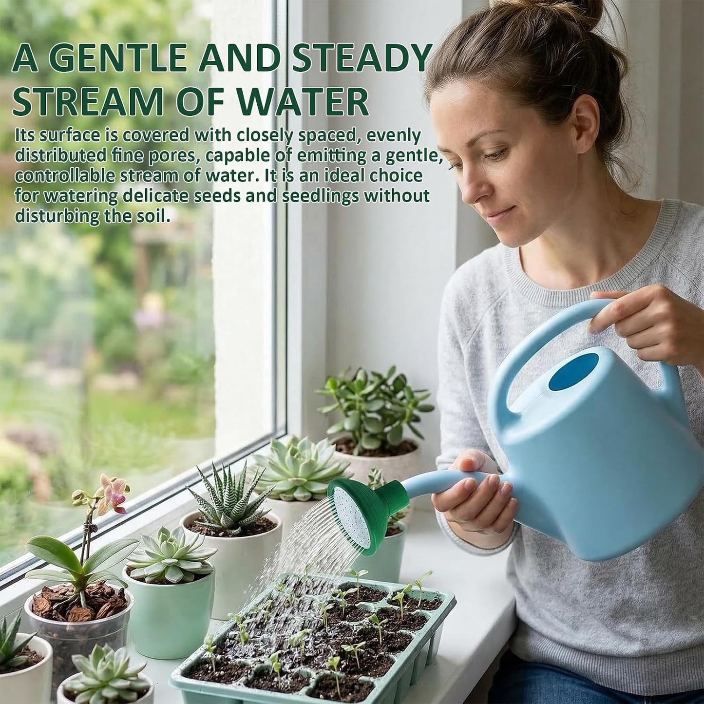4 Pack Watering Can Head, Watering Can Replacement Head, Universal Garden Watering Can Rose Head Water Sprinkler for Most Garden Watering Cans