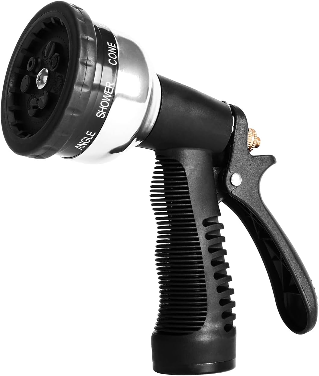 Metal Heavy Duty Water Spray Nozzle with 9 Adjustable Watering Patterns, Garden Hose Nozzle Sprayer for Watering Lawn and Garden,car Washing, Pets.