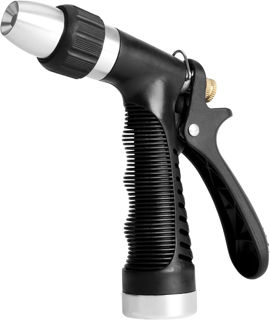 Metal Heavy Duty Water Spray Nozzle with 9 Adjustable Watering Patterns, Garden Hose Nozzle Sprayer for Watering Lawn and Garden,car Washing, Pets.