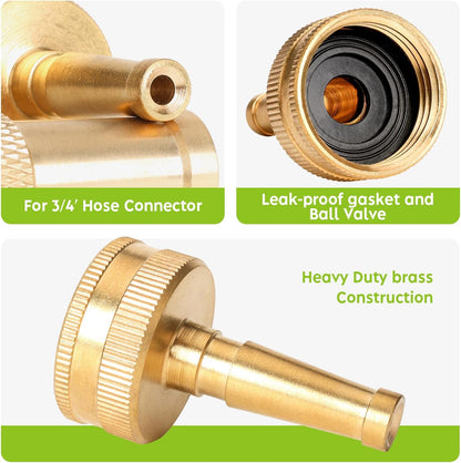 Metal Heavy Duty Water Spray Nozzle with 9 Adjustable Watering Patterns, Garden Hose Nozzle Sprayer for Watering Lawn and Garden,car Washing, Pets.