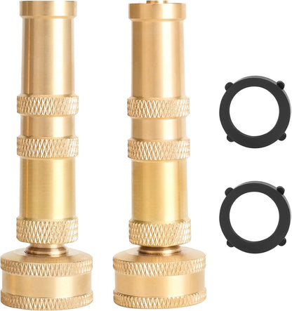 Metal Heavy Duty Water Spray Nozzle with 9 Adjustable Watering Patterns, Garden Hose Nozzle Sprayer for Watering Lawn and Garden,car Washing, Pets.