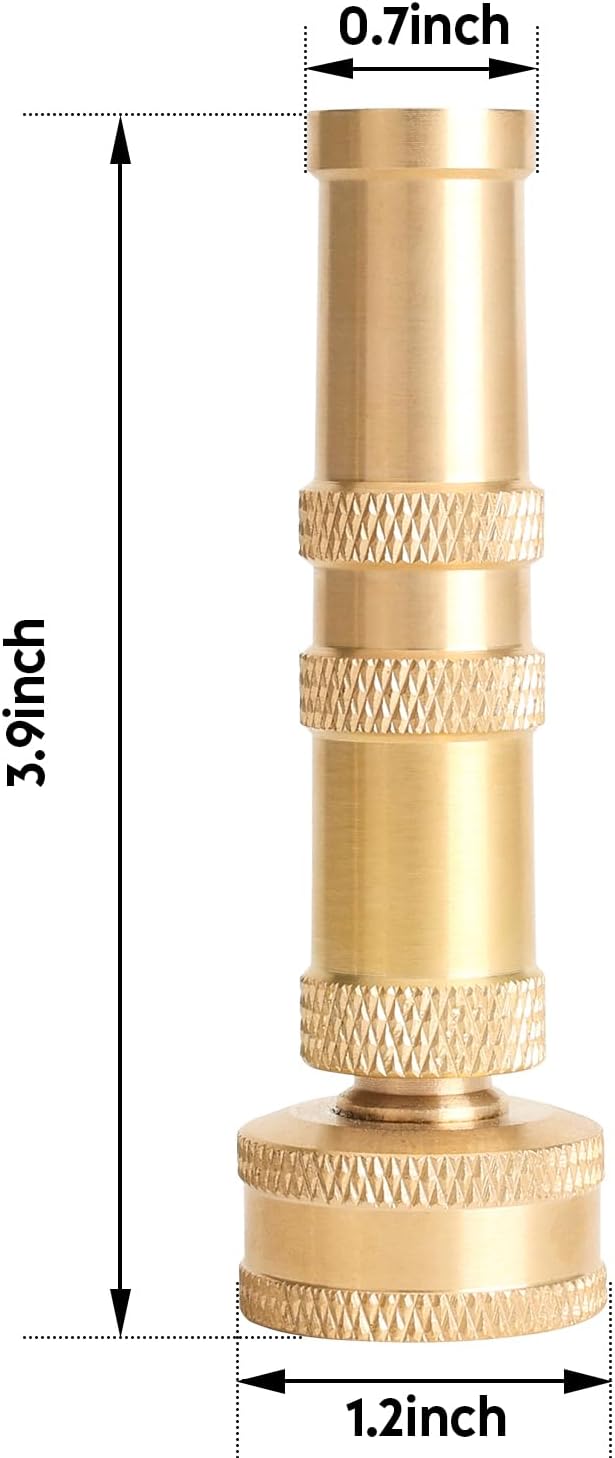 Metal Heavy Duty Water Spray Nozzle with 9 Adjustable Watering Patterns, Garden Hose Nozzle Sprayer for Watering Lawn and Garden,car Washing, Pets.
