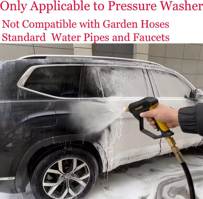 X-887 High Pressure Washer Gun with Foam Cannon 2 Adapter 7 Pressure Washer Nozzles,for Car Washing