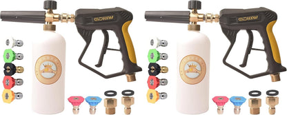 X-887 High Pressure Washer Gun with Foam Cannon 2 Adapter 7 Pressure Washer Nozzles,for Car Washing