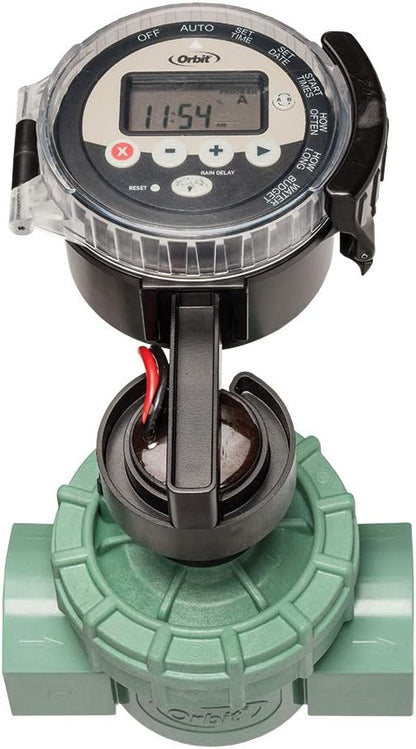57860 Outdoor Battery-Powered Water Sprinkler Timer with 1-Inch. FPT Jar Top Automatic Sprinkler Valve