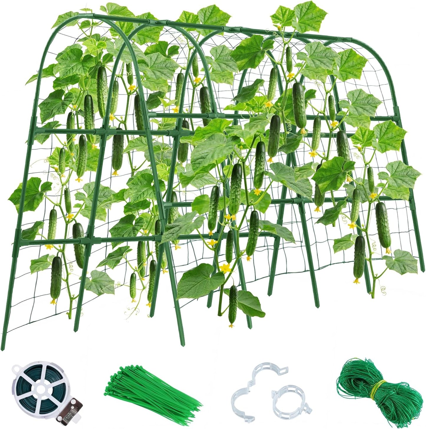 48x65 Inch Cucumber Trellis for Raised Bed U-Shape Garden Trellis