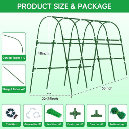 48x65 Inch Cucumber Trellis for Raised Bed U-Shape Garden Trellis