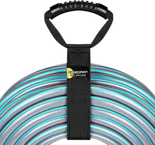 Water Hose Storage Straps (2 Pack) for 50-150 ft Garden & Pool Hose Storage