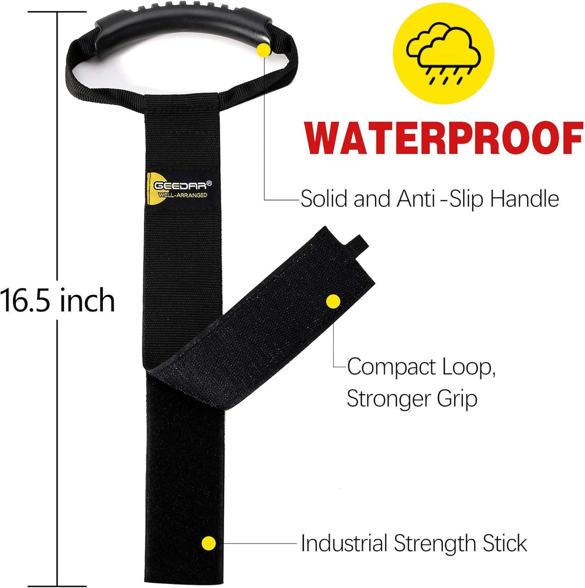 Water Hose Storage Straps (2 Pack) for 50-150 ft Garden & Pool Hose Storage