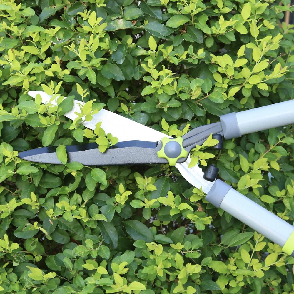 Garden Loppers Pruning Shears, Updated 3PCS Hedge Clippers Combo Set, Branch Cutter with Compound Action, Chops Thick High Branch Ease, Professional Tree Trimmer Set Heavy Duty