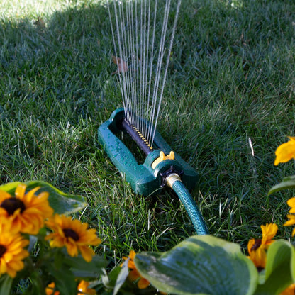 Turbo Oscillating Sprinkler, 2800 Sq Ft: Range Adjustable