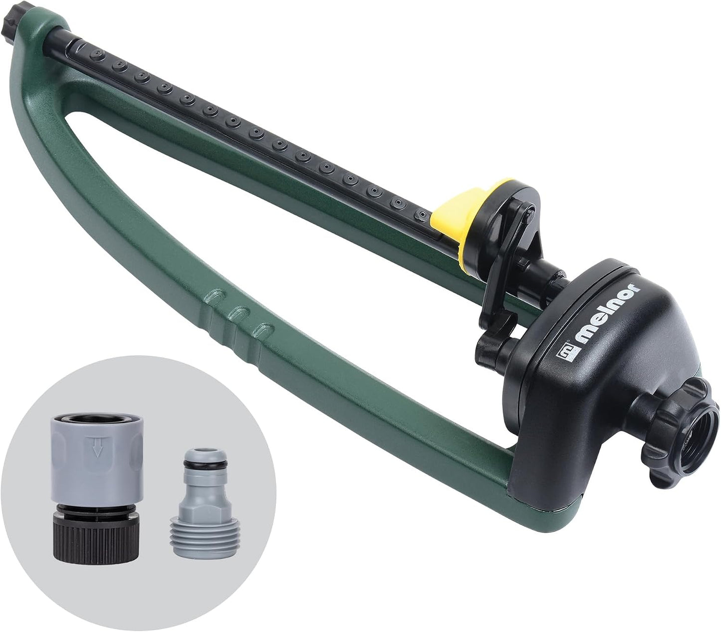 Turbo Oscillating Sprinkler, 2800 Sq Ft: Range Adjustable