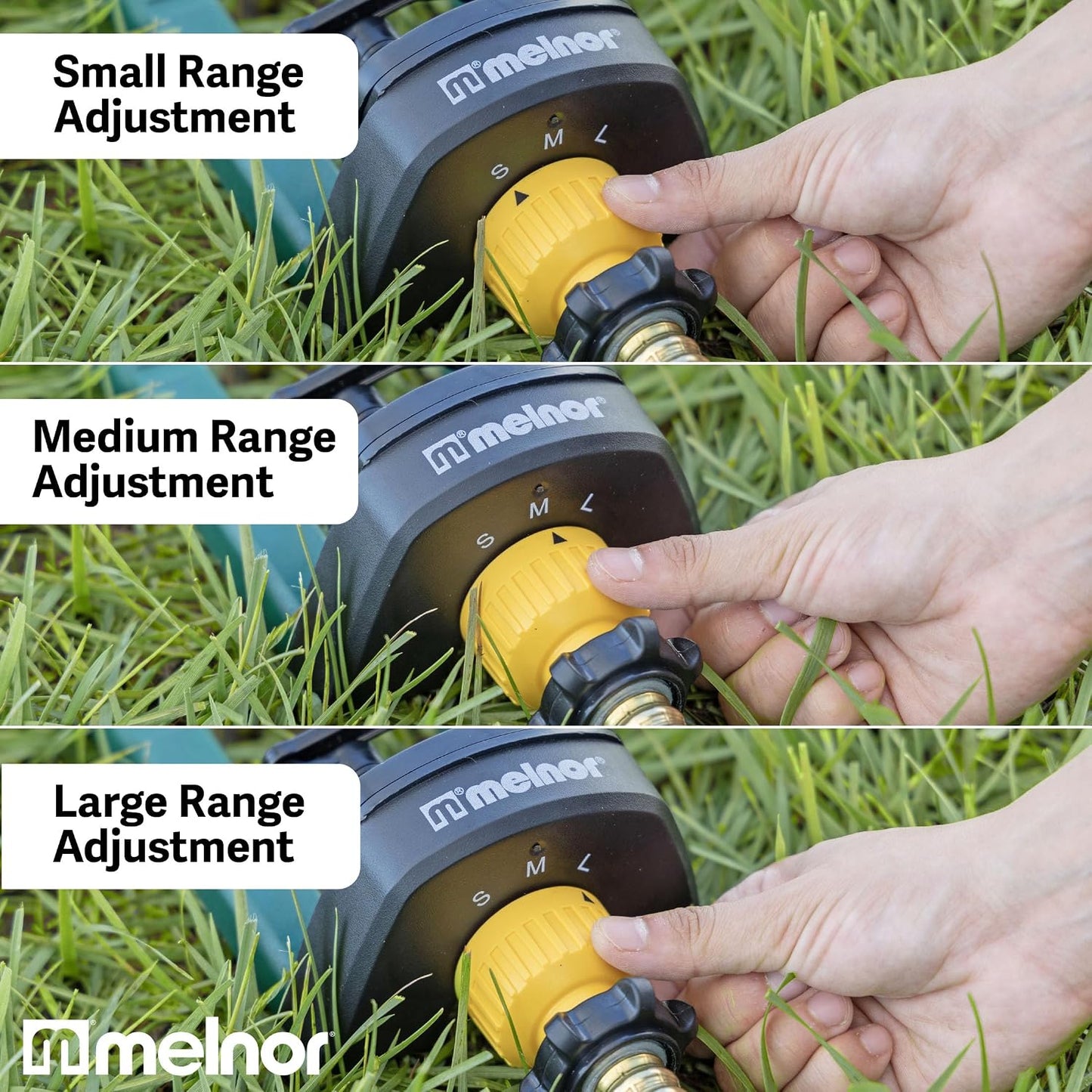 Turbo Oscillating Sprinkler, 2800 Sq Ft: Range Adjustable
