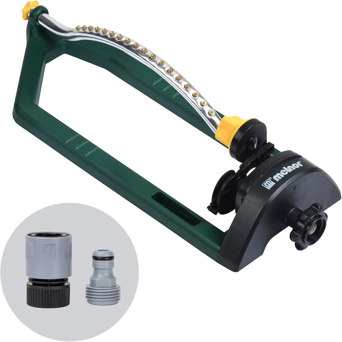 Turbo Oscillating Sprinkler, 2800 Sq Ft: Range Adjustable