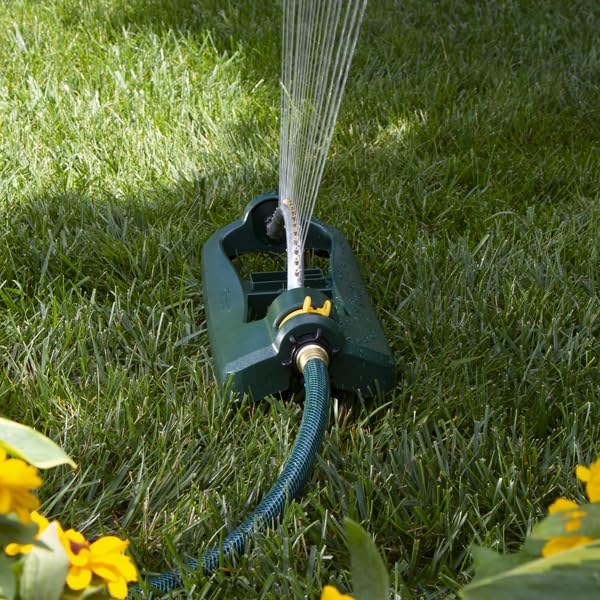 Turbo Oscillating Sprinkler, 2800 Sq Ft: Range Adjustable