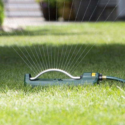 Turbo Oscillating Sprinkler, 2800 Sq Ft: Range Adjustable