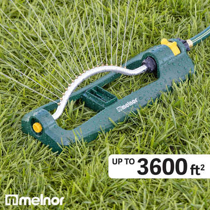Turbo Oscillating Sprinkler, 2800 Sq Ft: Range Adjustable