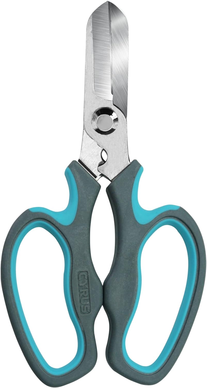 Pink Stainless Steel Floral Shears with Integrated Stab Remover
