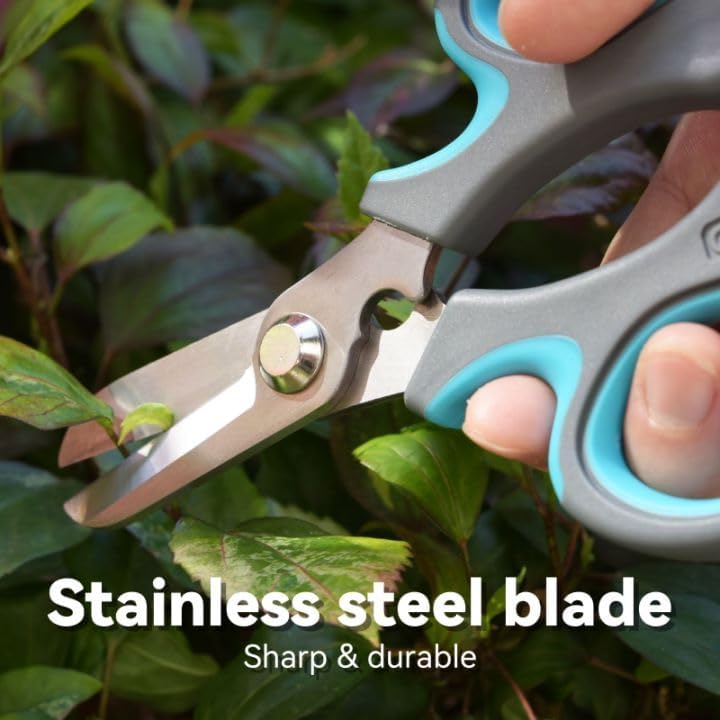Pink Stainless Steel Floral Shears with Integrated Stab Remover
