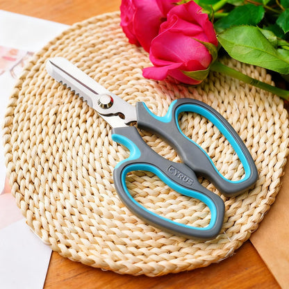 Pink Stainless Steel Floral Shears with Integrated Stab Remover