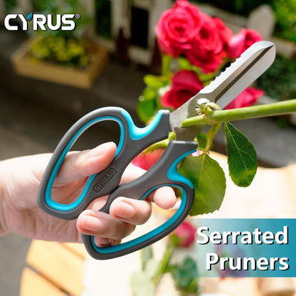 Pink Stainless Steel Floral Shears with Integrated Stab Remover