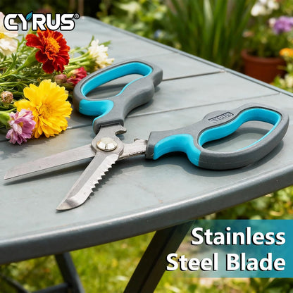 Pink Stainless Steel Floral Shears with Integrated Stab Remover