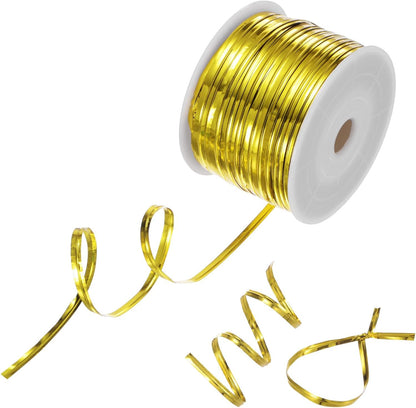Metal Twist Ties, 100 Yards Metallic Twists Tie Bread Twisty-Ties for Party Decoration/Garden Plant/Gift Wrapping Bag/Cake/Pops Candy/Bakery Bags [Gold]