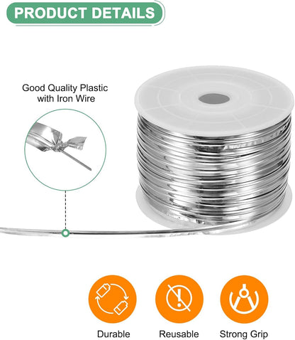 Metal Twist Ties, 100 Yards Metallic Twists Tie Bread Twisty-Ties for Party Decoration/Garden Plant/Gift Wrapping Bag/Cake/Pops Candy/Bakery Bags [Gold]