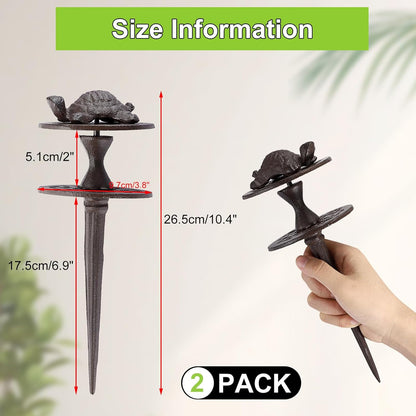 2PCS Cast Iron Garden Hose Guide Stakes Heavy Duty Hose Guide Spikes