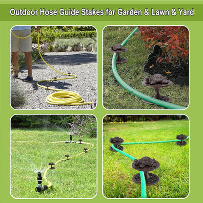 2PCS Cast Iron Garden Hose Guide Stakes Heavy Duty Hose Guide Spikes