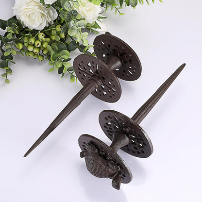 2PCS Cast Iron Garden Hose Guide Stakes Heavy Duty Hose Guide Spikes