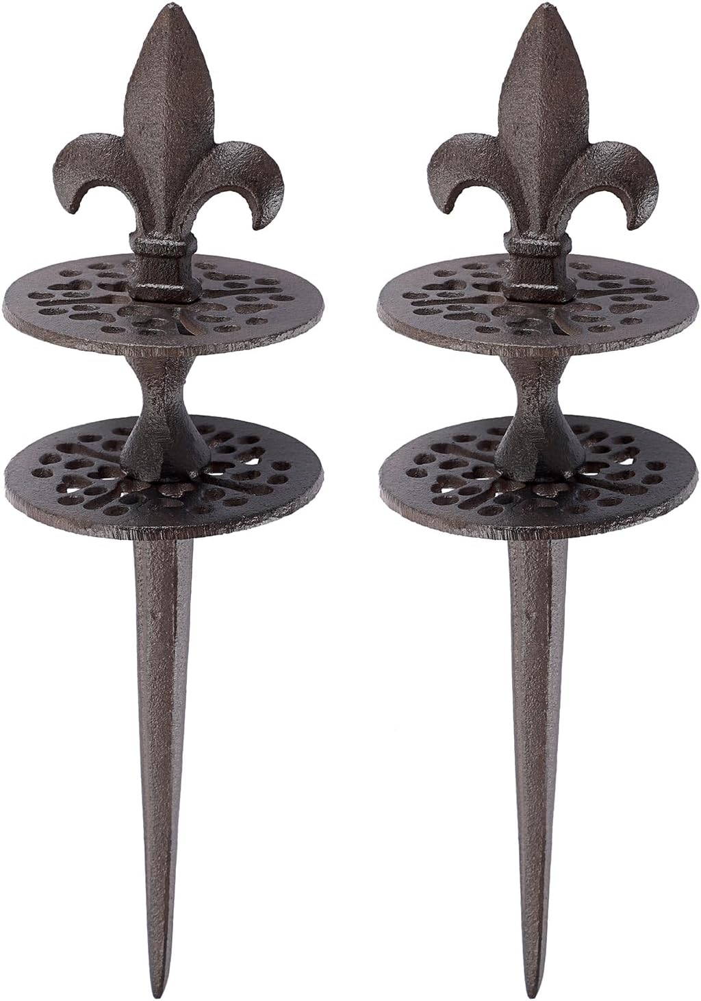 2PCS Cast Iron Garden Hose Guide Stakes Heavy Duty Hose Guide Spikes