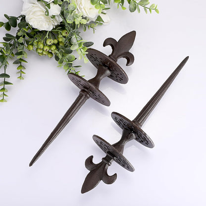 2PCS Cast Iron Garden Hose Guide Stakes Heavy Duty Hose Guide Spikes