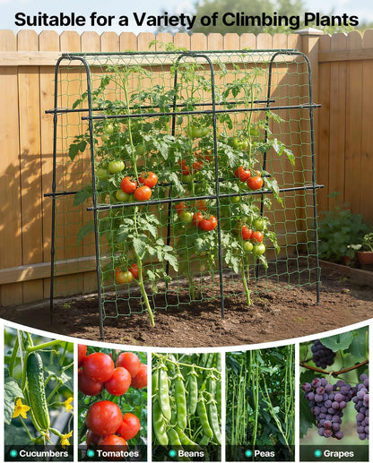 Cucumber Trellis for Raised Bed 63" x 63" U-Shaped Metal