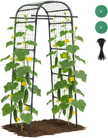 Cucumber Trellis for Raised Bed 63" x 63" U-Shaped Metal