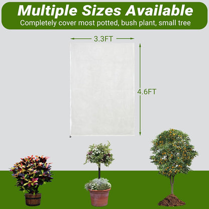 4 Pack Bird Netting Bags for Garden Protection, 3.3 x 4.6 FT Insect Barrier Mesh Covers with Zipper Drawstring, Fruit Tree Netting for Blueberry Bushes Tomatoes Vegetables and Outdoor Plants