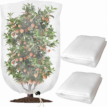 4 Pack Bird Netting Bags for Garden Protection, 3.3 x 4.6 FT Insect Barrier Mesh Covers with Zipper Drawstring, Fruit Tree Netting for Blueberry Bushes Tomatoes Vegetables and Outdoor Plants
