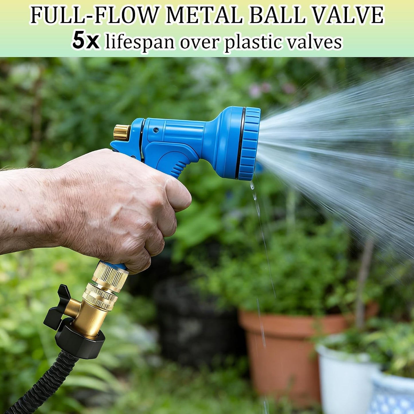 Garden Hose Shut Off Valve, 2 Pack Heavy Duty 3/4 Inch Solid Garden Hose Shut Off Valve with 4 Extra Rubber Washers