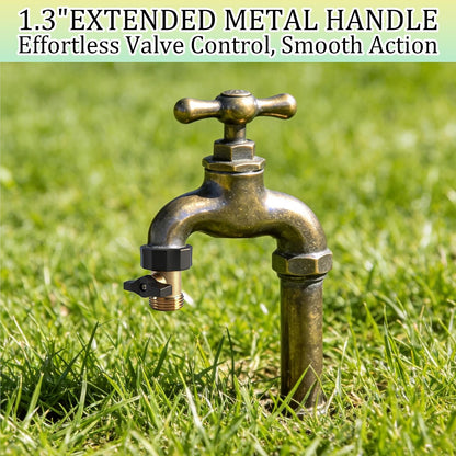 Garden Hose Shut Off Valve, 2 Pack Heavy Duty 3/4 Inch Solid Garden Hose Shut Off Valve with 4 Extra Rubber Washers