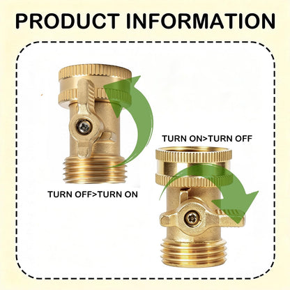 Garden Hose Shut Off Valve, 2 Pack Heavy Duty 3/4 Inch Solid Garden Hose Shut Off Valve with 4 Extra Rubber Washers