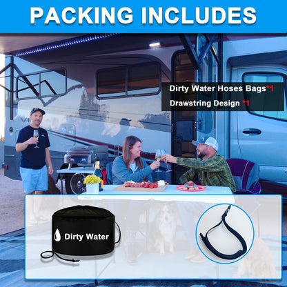 1-Pack Blue RV Hose Storage Bag, RV Utility Bag, Waterproof RV Sewer Hose Storage RV Equipment Storage for Fresh/Black Water Hoses and Electrical Cords, Camper Tools Accessories